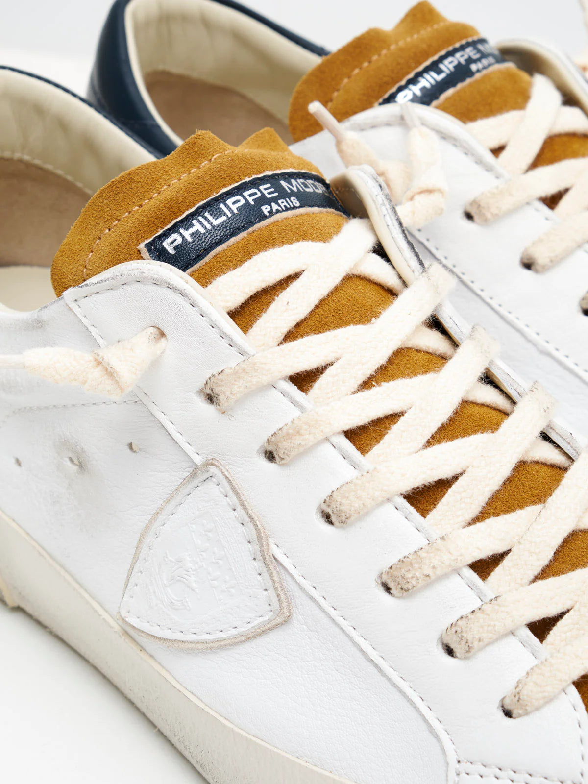 Philippe Model Paris PRSX PRLU WX21 Sneakers Low Man White Mustard Blue