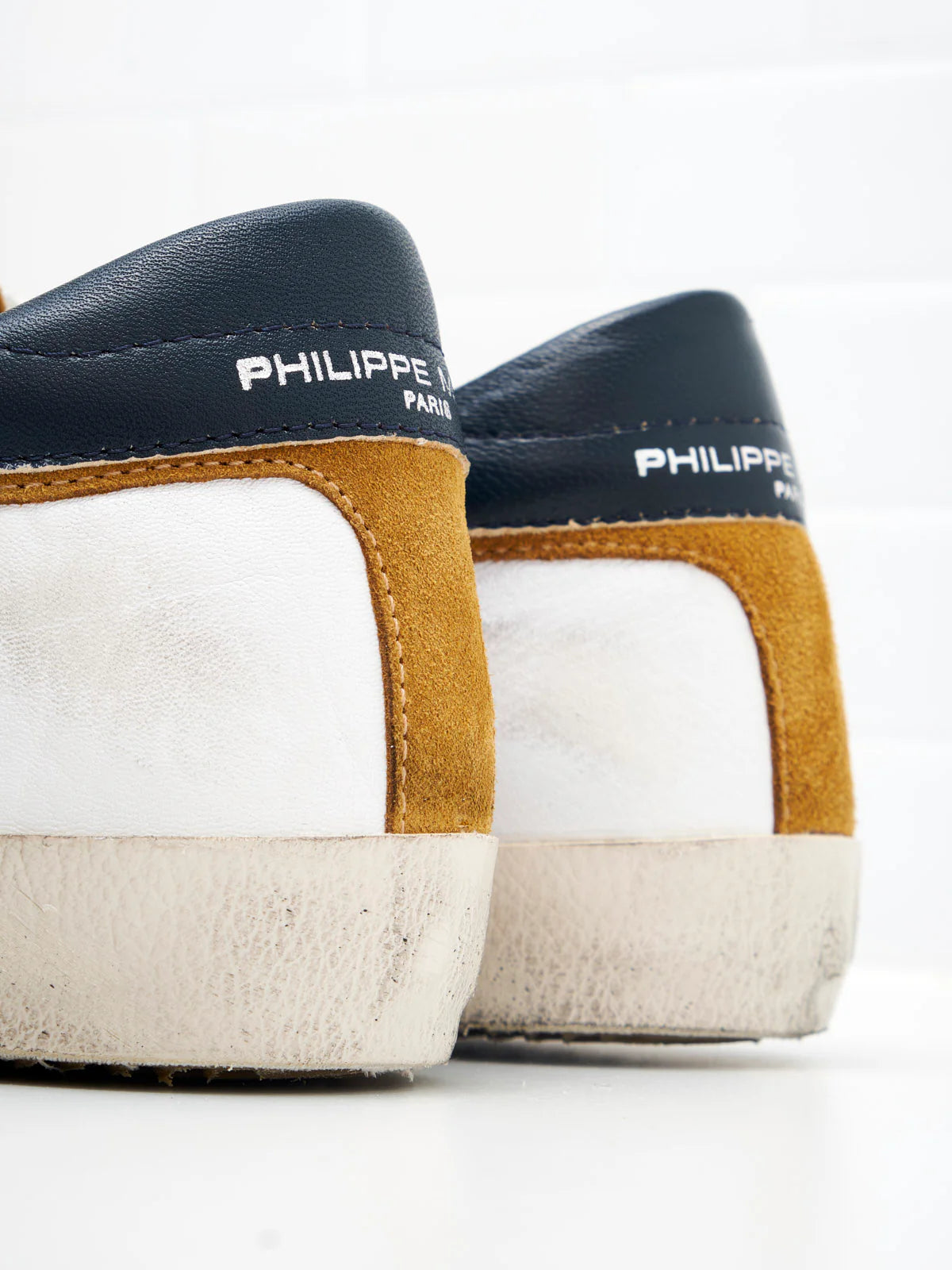 Philippe Model Paris PRSX PRLU WX21 Sneakers Low Man White Mustard Blue