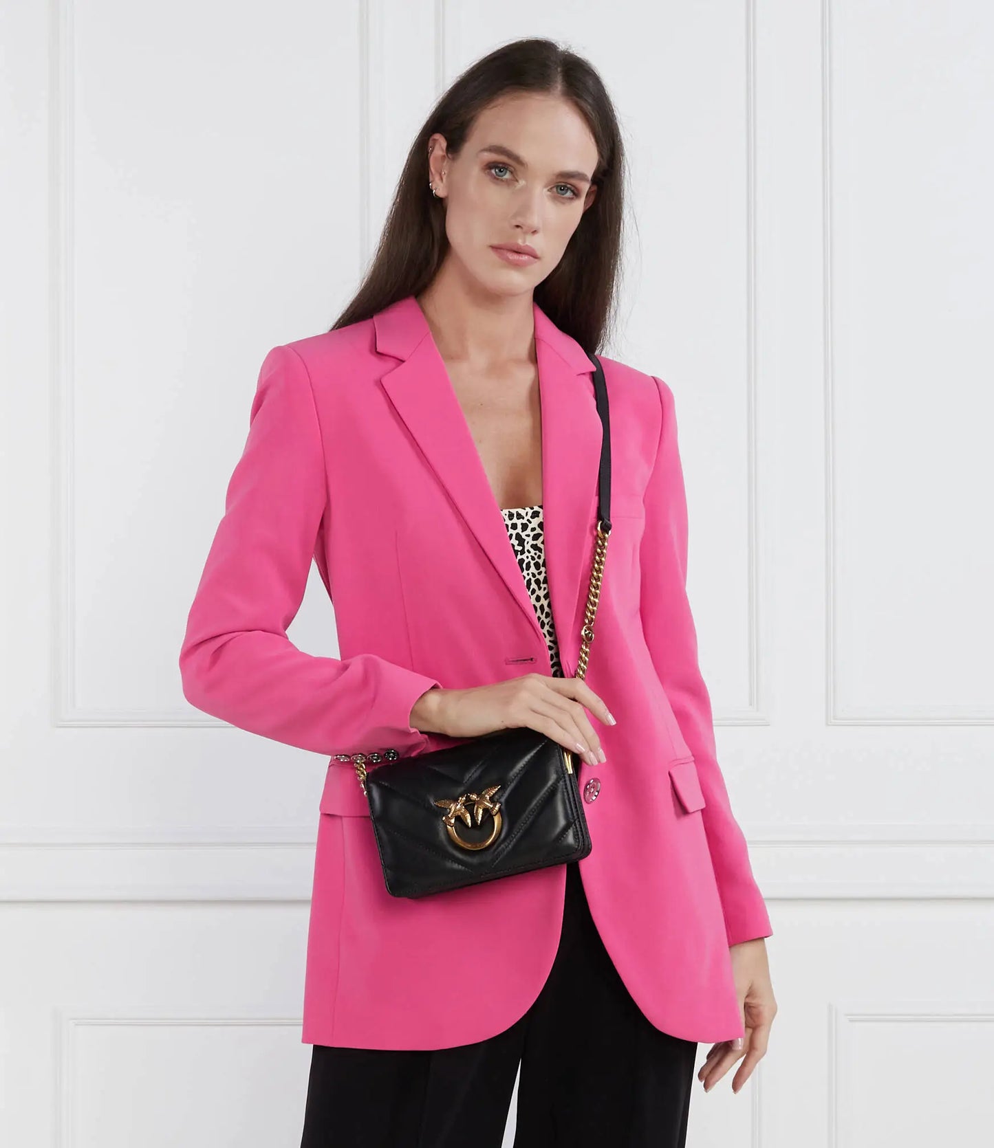 Pinko love click mini sheep nappa big chevron