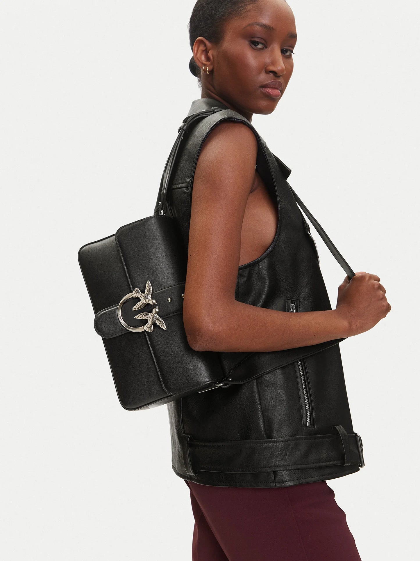 PINKO Borsetta Love One Classic Slouchy Fl