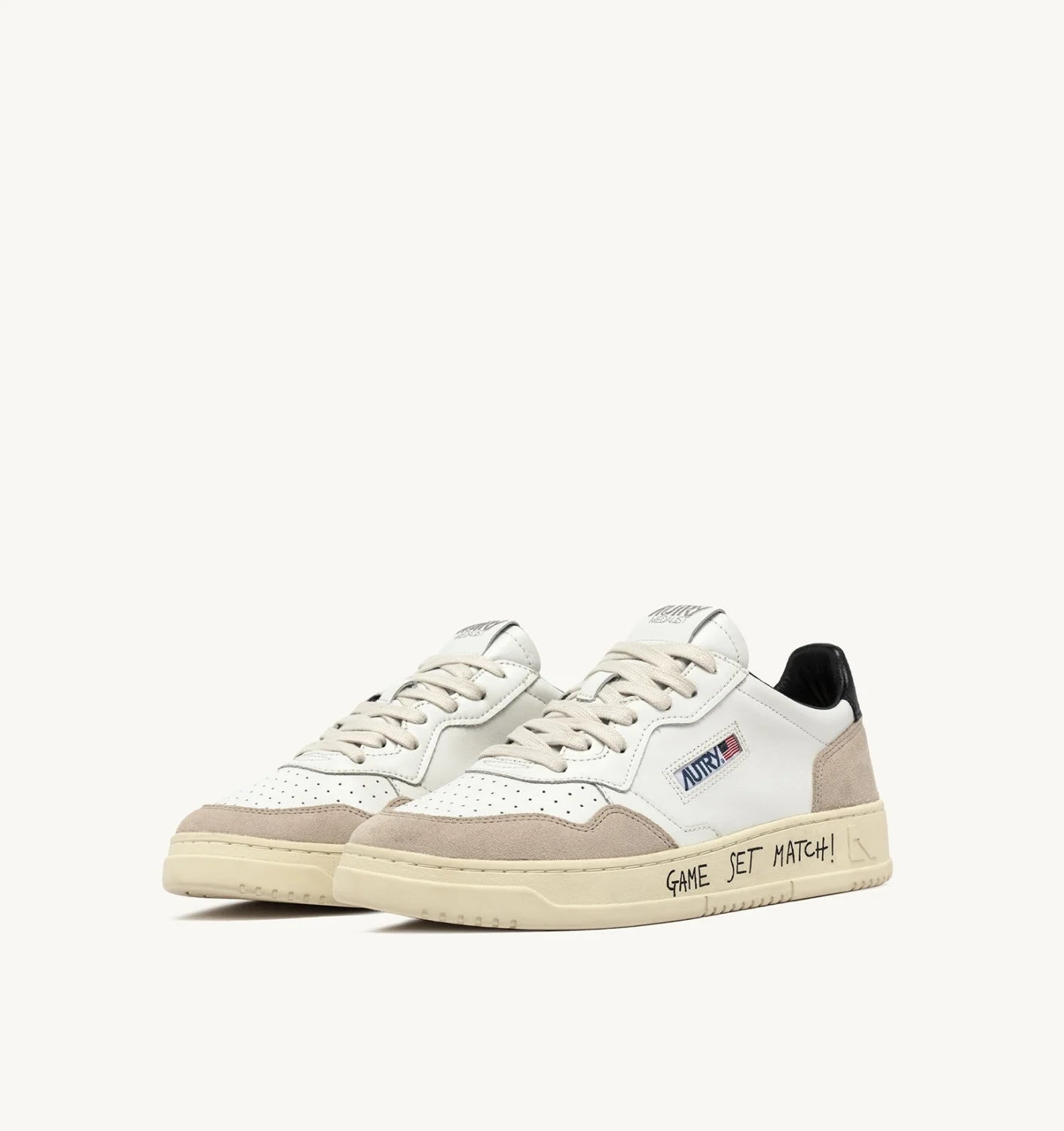 Autry  "Game Set Match!" Pelle e Camoscio Spoiler Nero AULW MA04