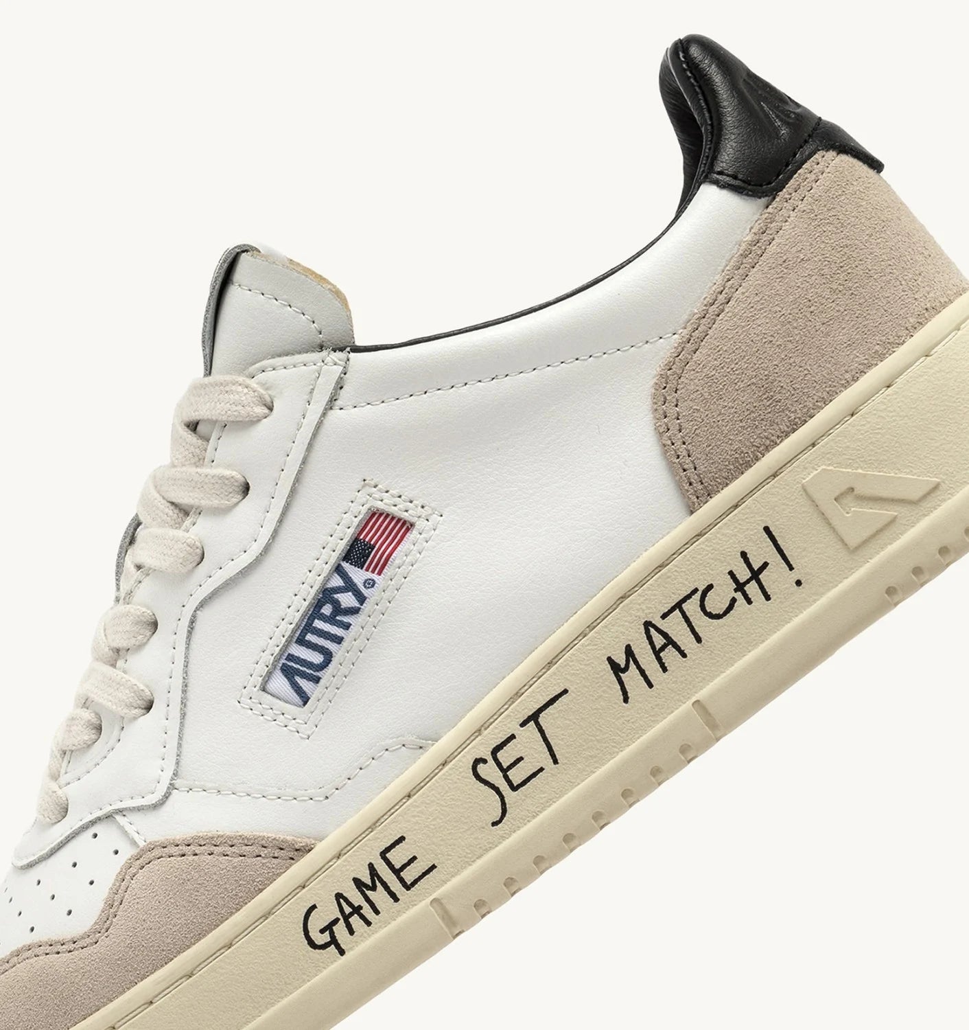 Autry  "Game Set Match!" Pelle e Camoscio Spoiler Nero AULW MA04
