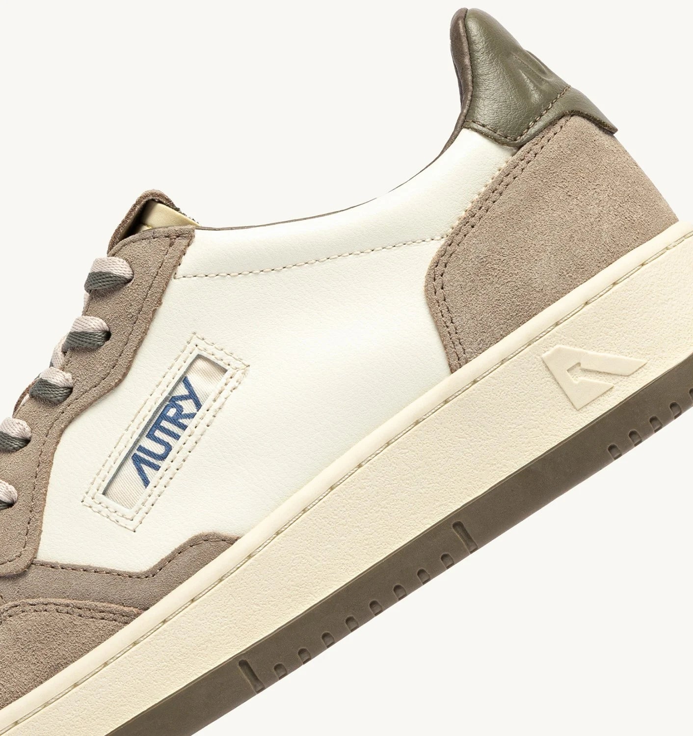 AUTRY SNEAKERS MEDALIST LOW IN PELLE E SUEDE COVERT GREEN E LICORIC AULM - BW07E