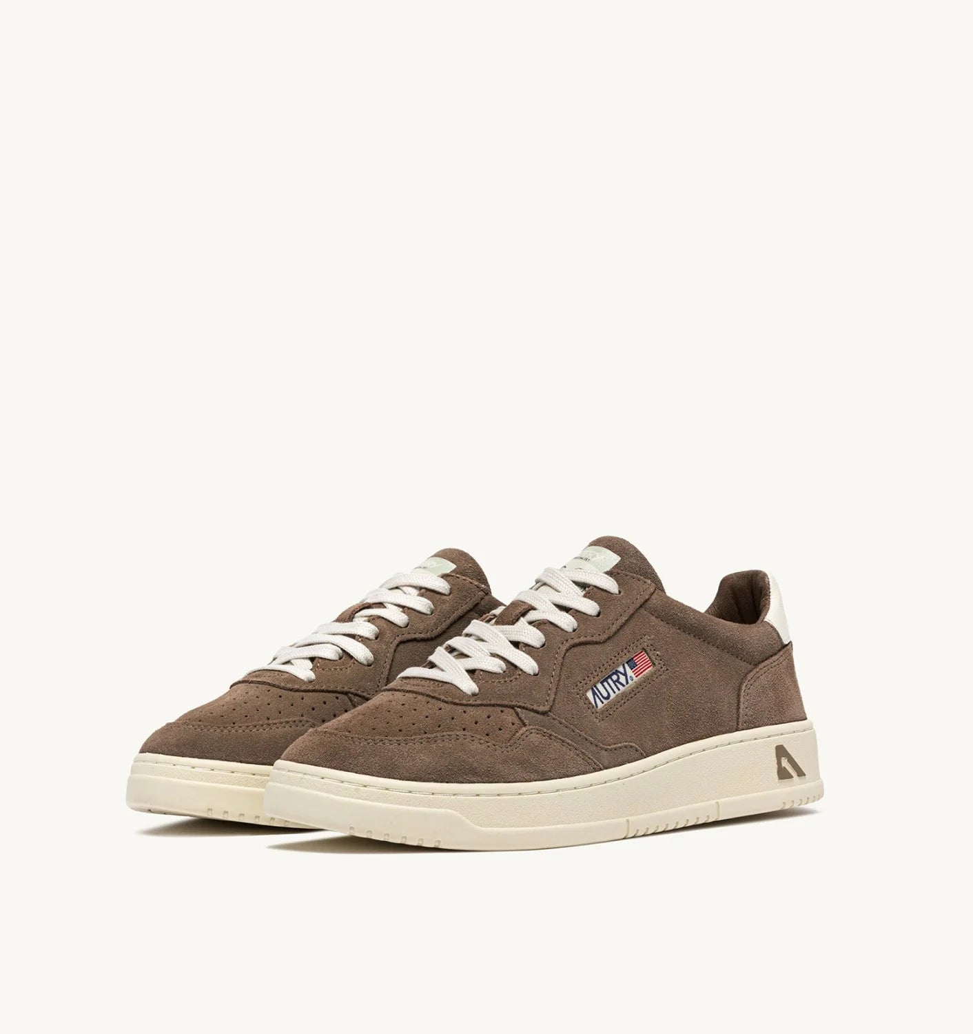 AUTRY SNEAKERS MEDALIST LOW IN SUEDE CIGAR E BIANCO AULM UH10