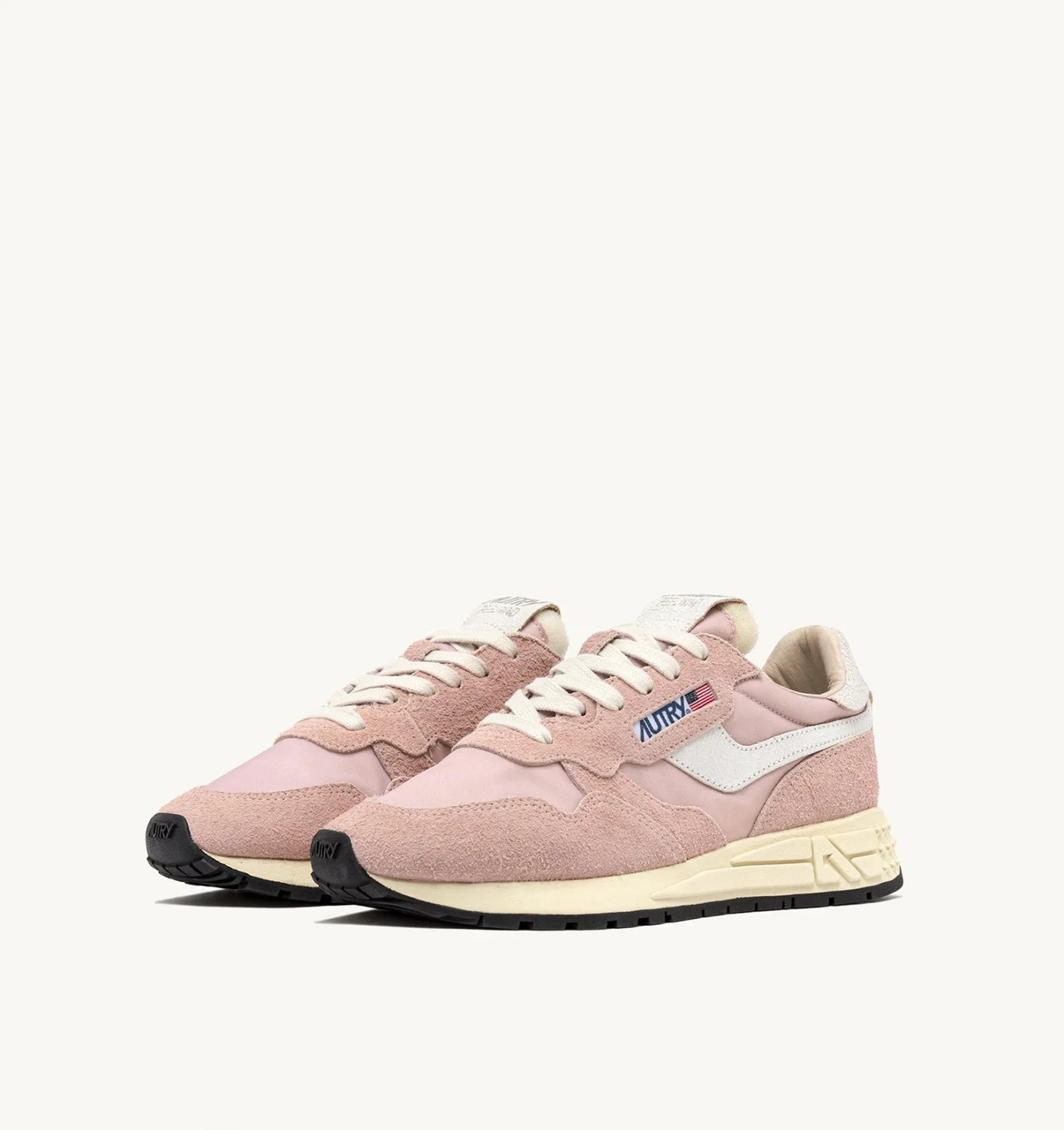 AUTRY Sneakers REELWIND low in nylon e suede white powder pink WWLW NC18