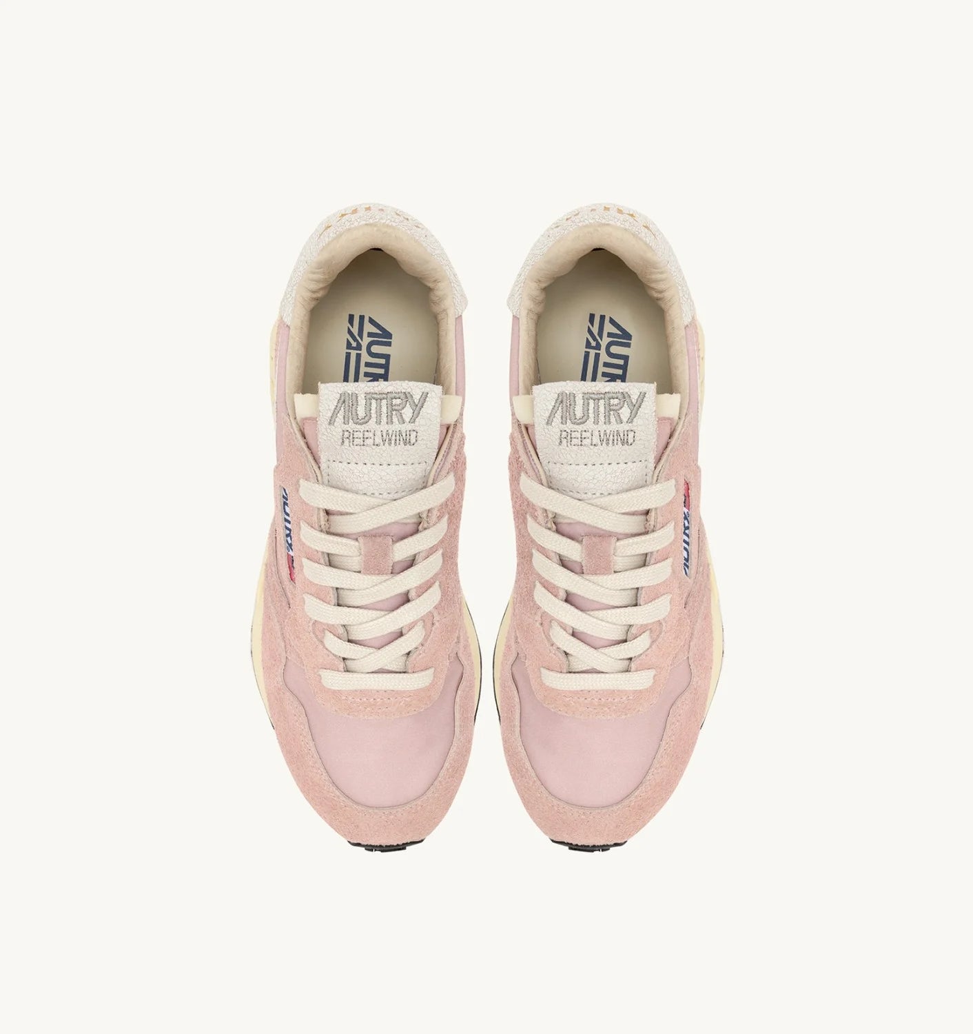 AUTRY Sneakers REELWIND low in nylon e suede white powder pink WWLW NC18