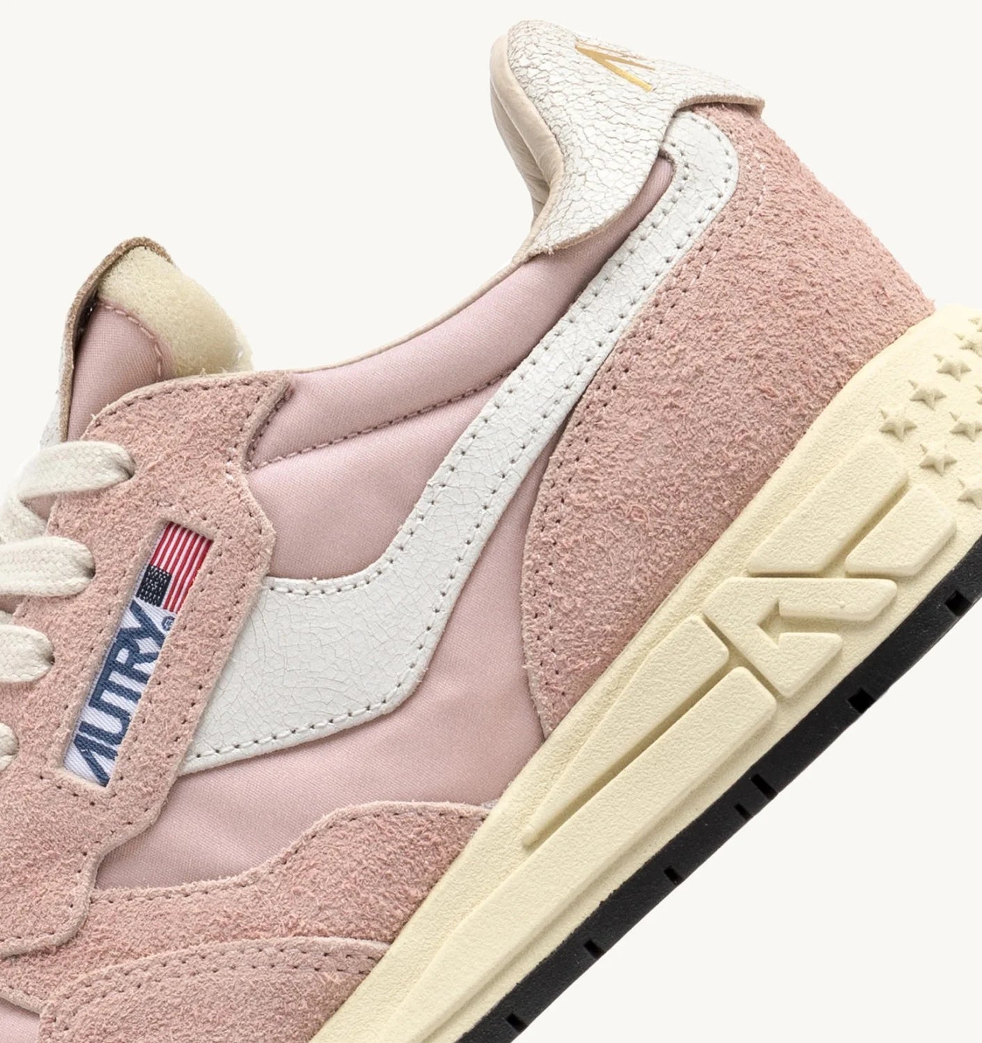 AUTRY Sneakers REELWIND low in nylon e suede white powder pink WWLW NC18