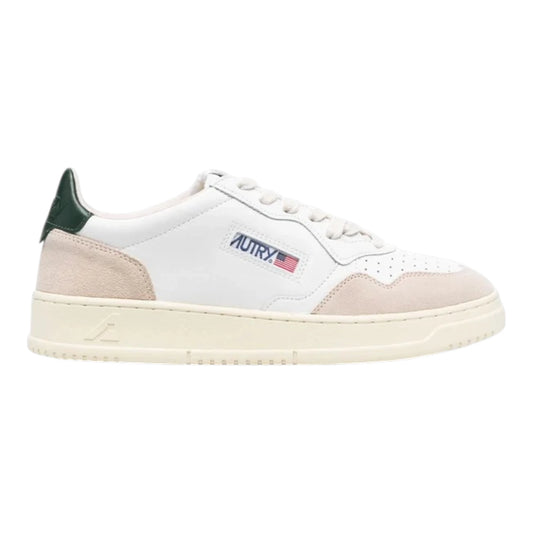 Autry Medalist Low AULW LS56 in pelle e camoscio Spoiler Verde Bosco