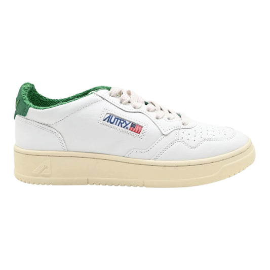 Autry Medalist Low bianca in pelle Spoiler Verde AULW SP03