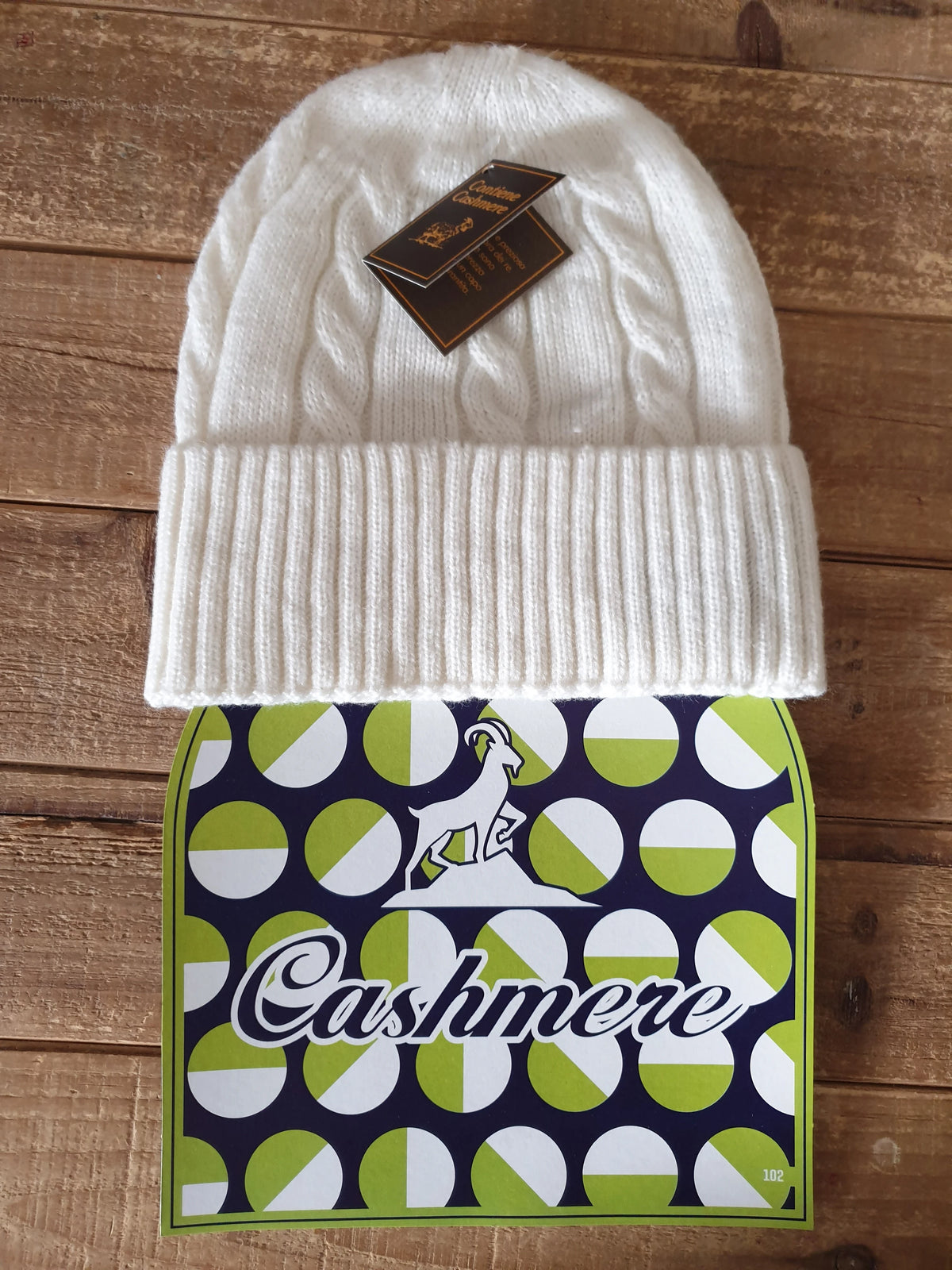 Cappello invernale lana/alpaca/cashmere unisex premium Panna