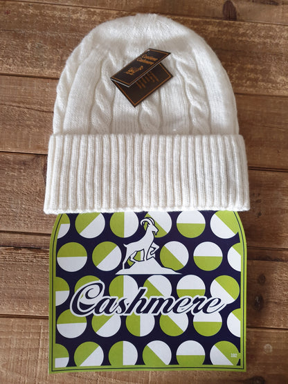 Cappello invernale lana/alpaca/cashmere unisex premium Panna