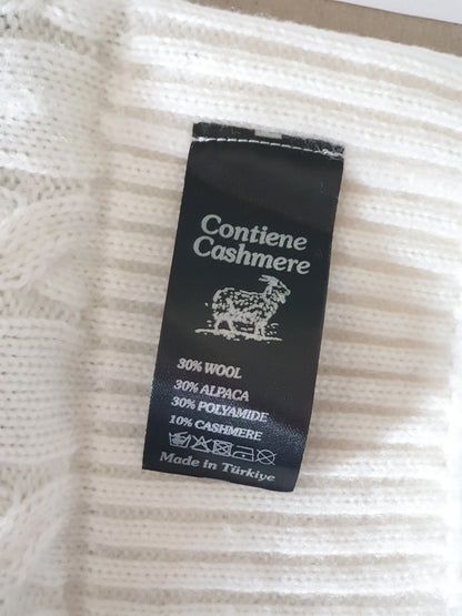 Cappello invernale lana/alpaca/cashmere unisex premium Panna