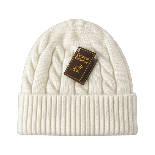 Cappello invernale lana/alpaca/cashmere unisex premium Panna