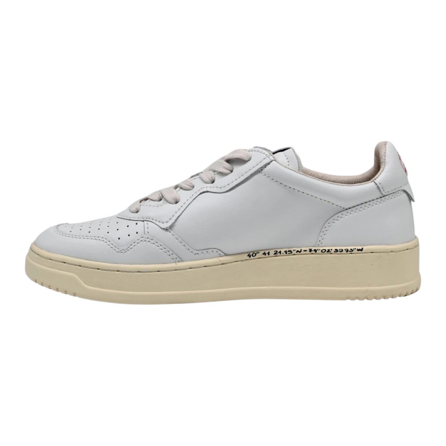 Autry Medalist Low Sneakers en cuir blanc NY AULM LI02