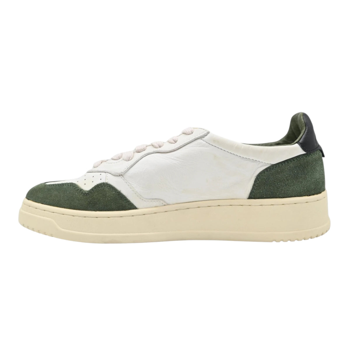 Autry Medalist Low in pelle e camoscio Verde Bosco AULM GS22 spoiler Nero (Man)