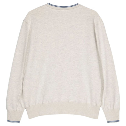 Sudadera de algodón con cuello redondo Autry Beige/Gris Jaspeado (Hombre)