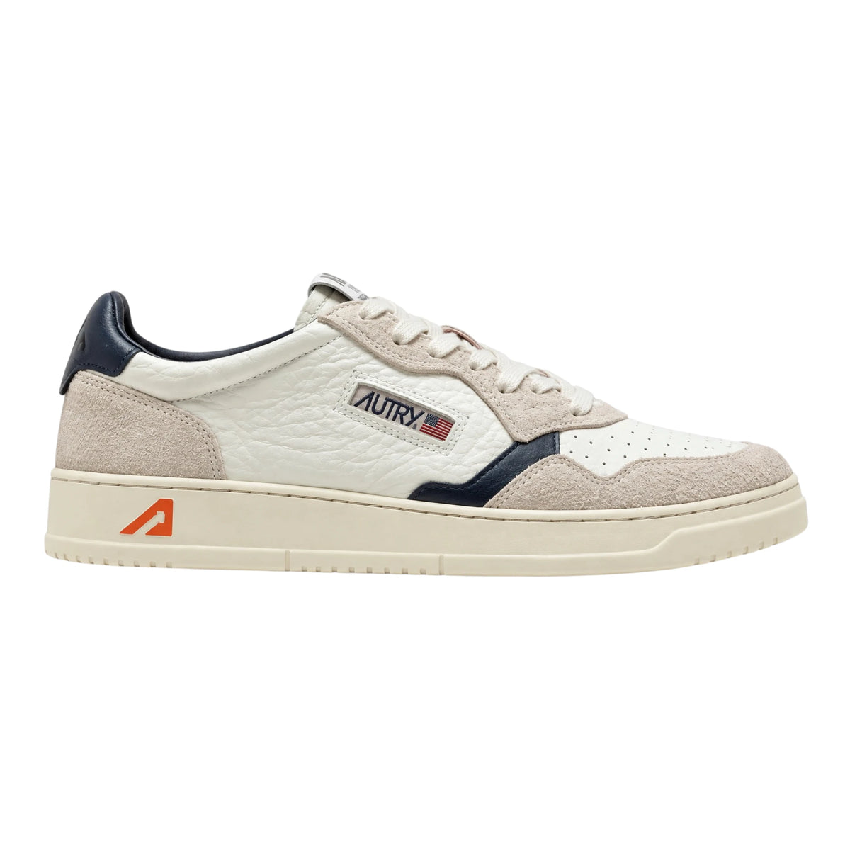Autry Medalist Low AULW HE02 en piel martillada y ante (Hombre)