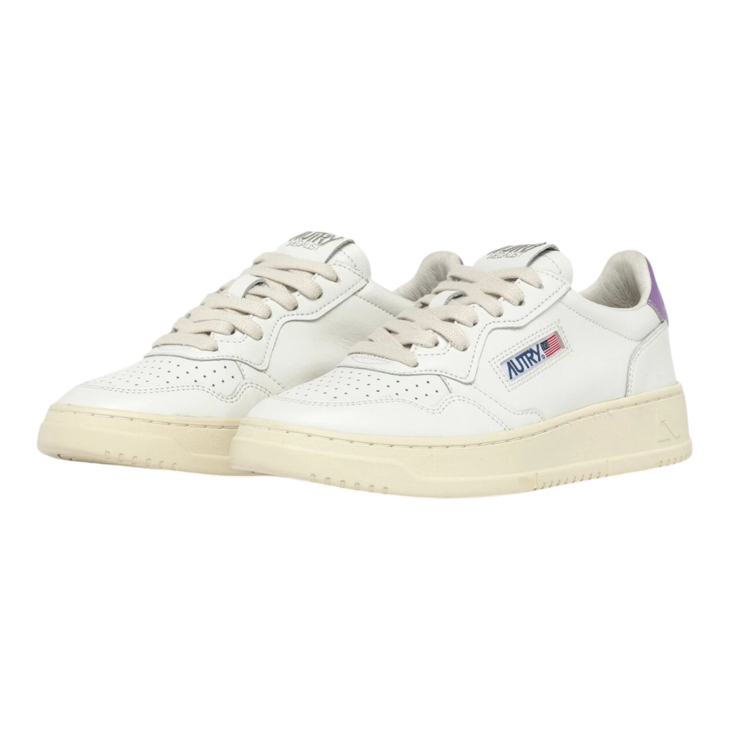 Autry Medalist Low AULW LL59 en cuir Spoiler Lavande