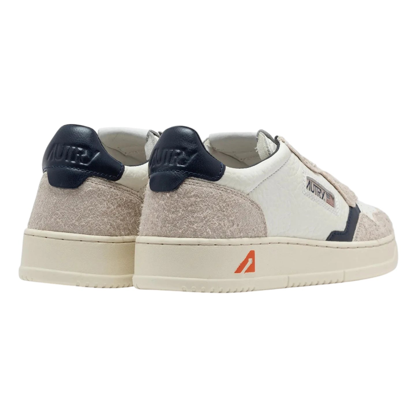Autry Medalist Low AULW HE02 in pelle martellata e camoscio