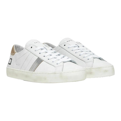 D.A.T.E. HILL LOW CALF WHITE-GOLD