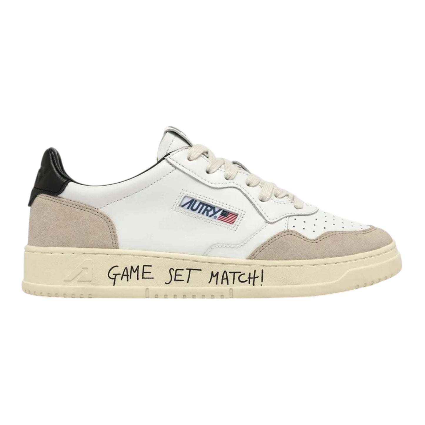 Autry  "Game Set Match!" Pelle e Camoscio Spoiler Nero AULW MA04