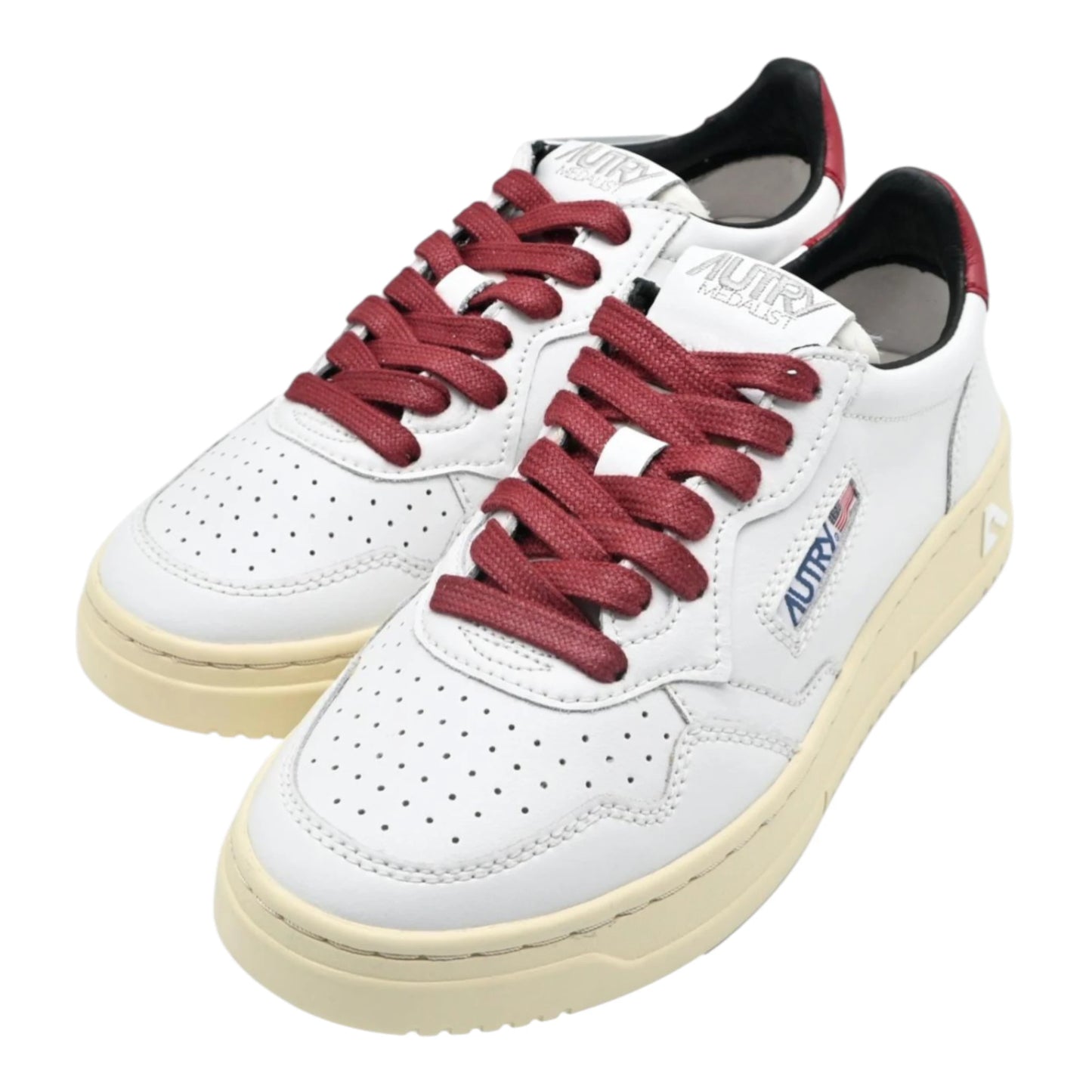 Autry Medalist Low bianca in pelle Spoiler Ross AULW LN31