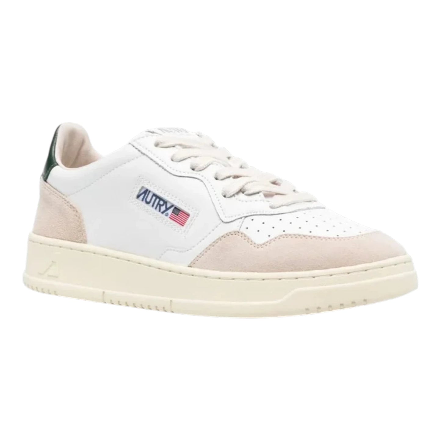 Autry Medalist Low AULW LS56 en cuir et daim Spoiler Vert Forêt
