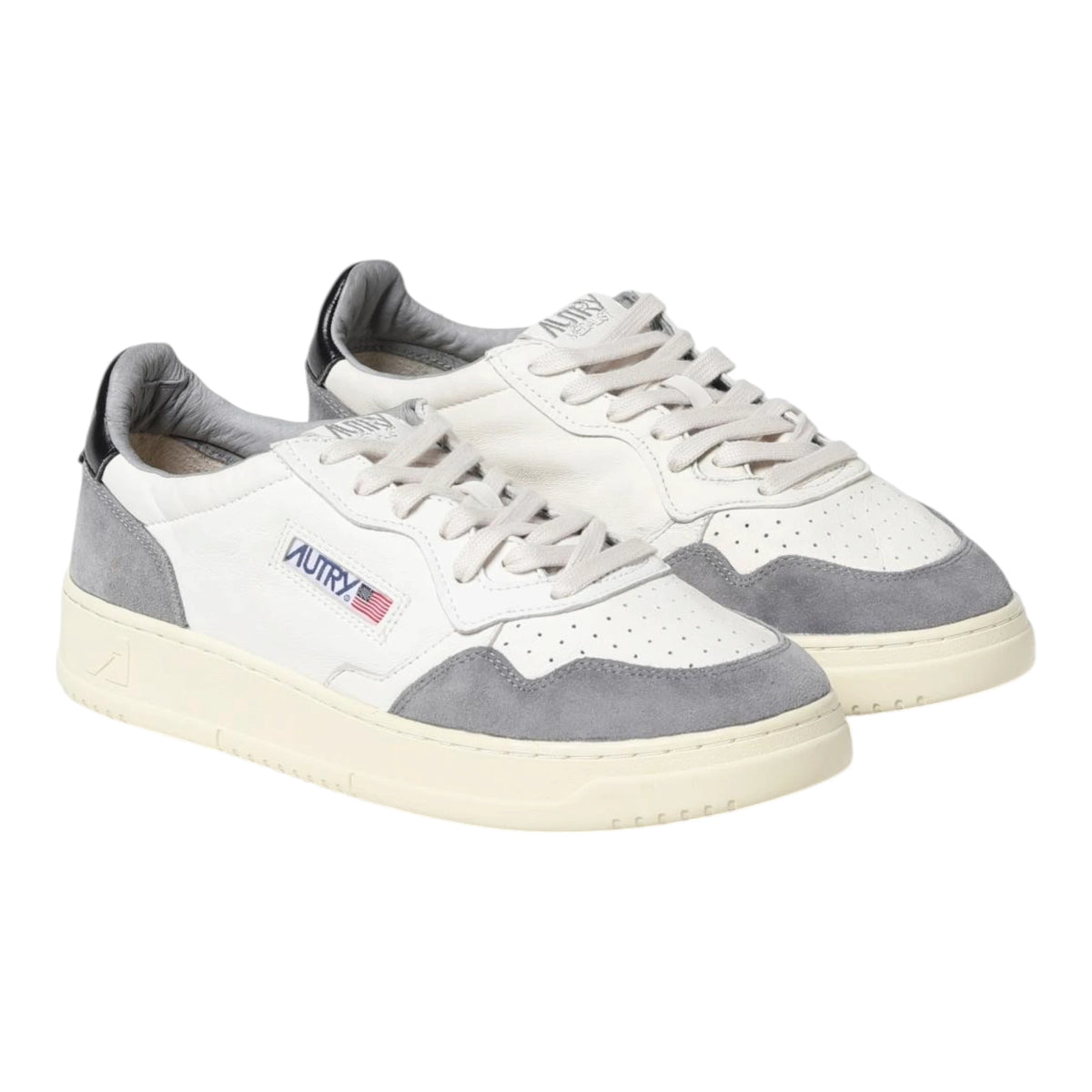 Autry Medalist Low in pelle e camoscio Grigio AULM GS23 spoiler Nero (Man)