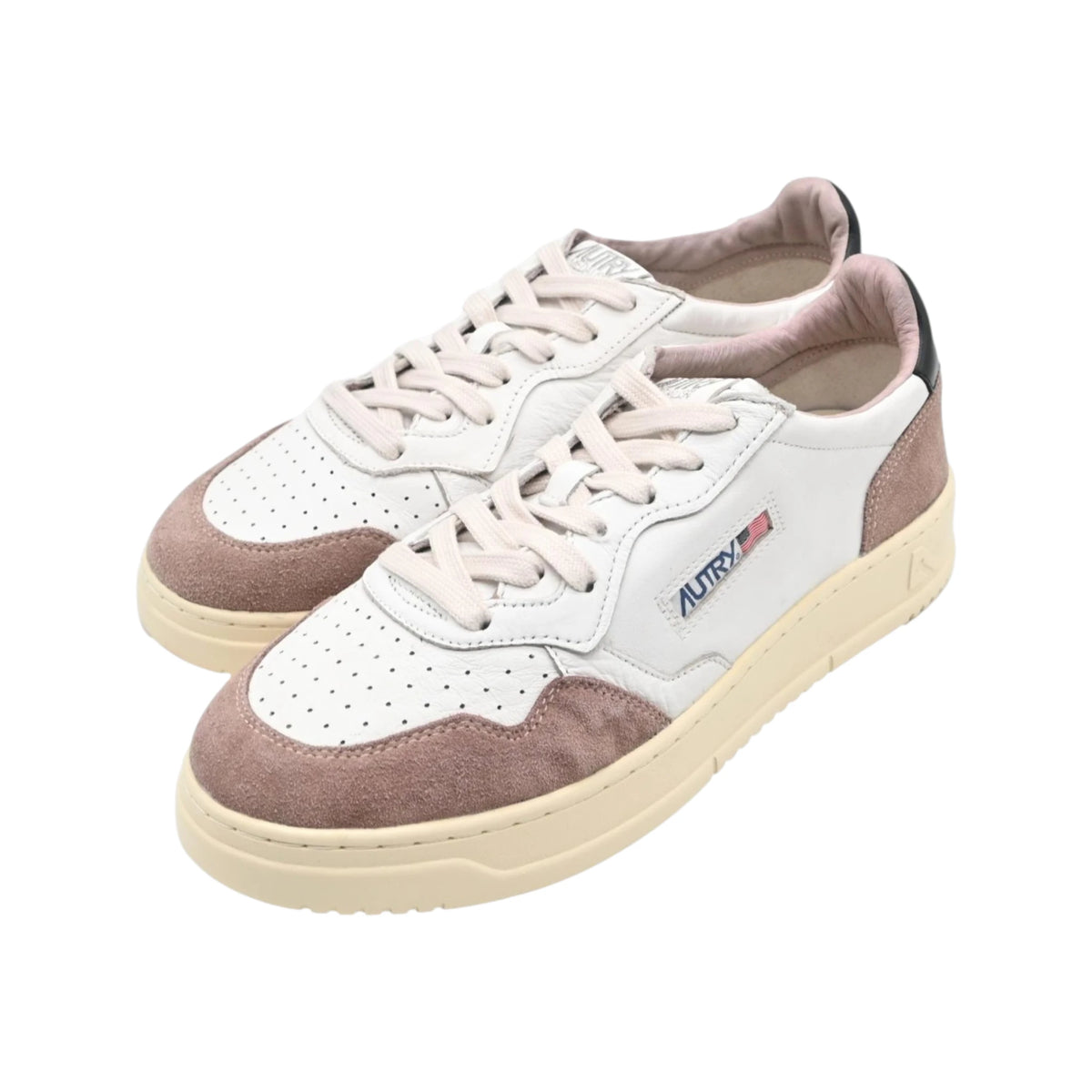 Autry Medalist Low AULM GS20 in Pelle e Camoscio Malva (Man)