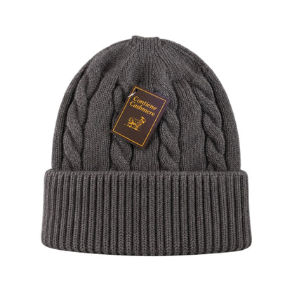Cappello invernale lana/alpaca/cashmere unisex premium Tortora
