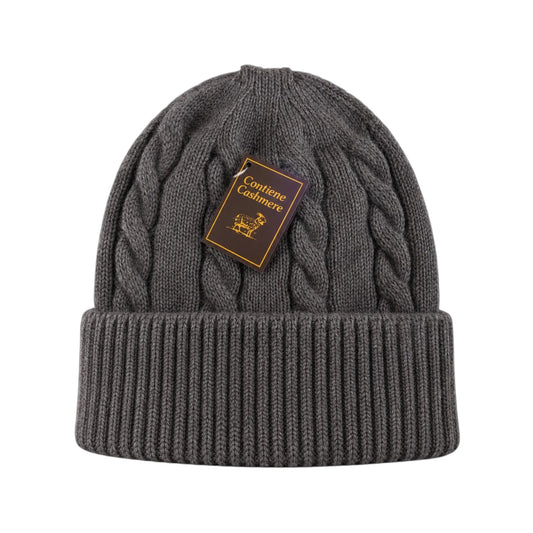 Cappello invernale lana/alpaca/cashmere unisex premium Tortora