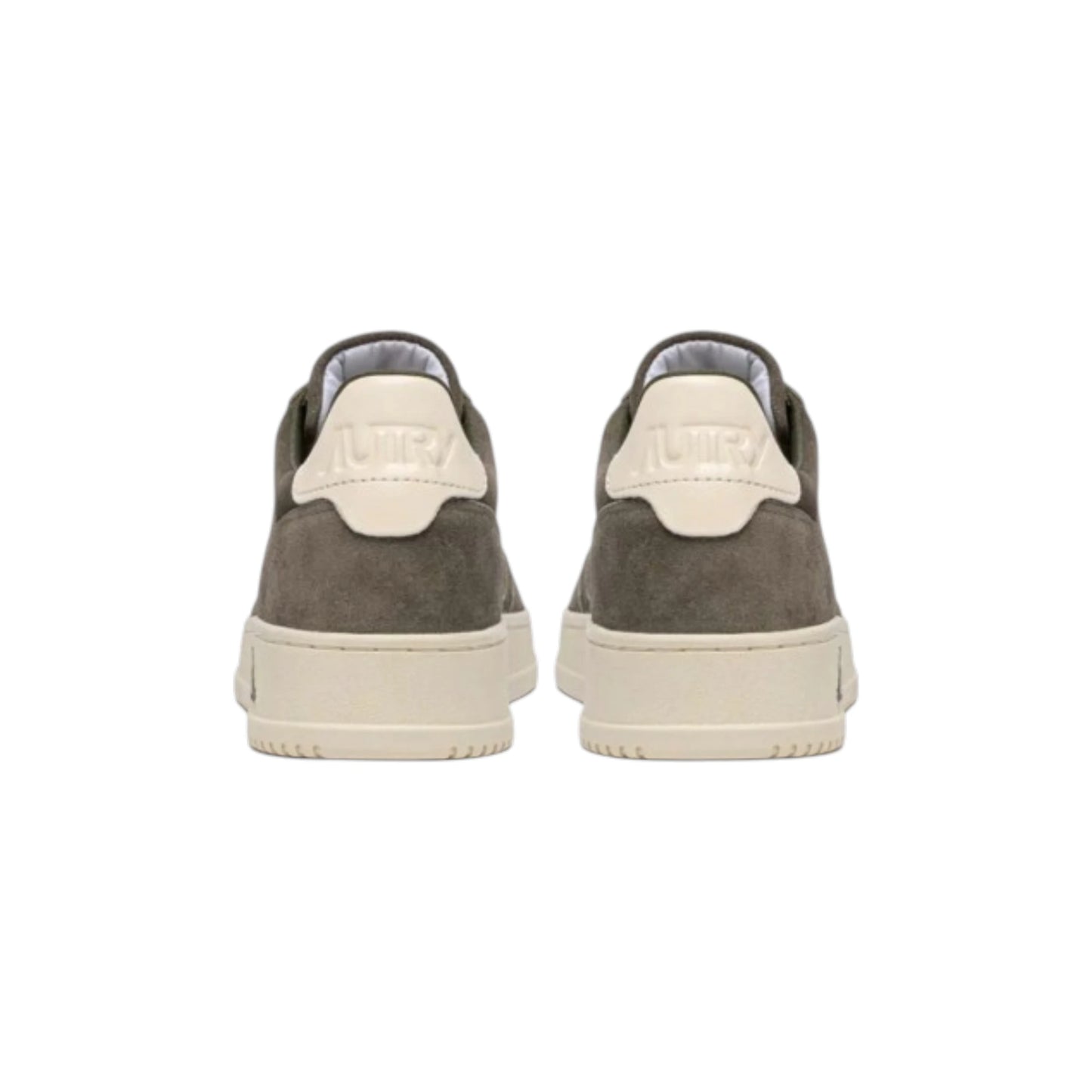 Autry Sneakers Medalist Low in Camoscio Color Verde Militare Spoiler Bianco AULM UH04