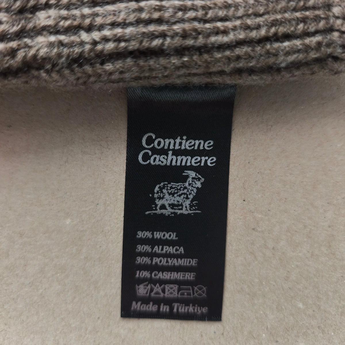 Cappello invernale lana/alpaca/cashmere unisex premium Biscotto
