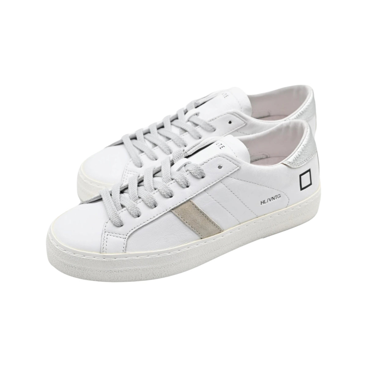 D.A.T.E. HILL LOW CALF WHITE-SILVER