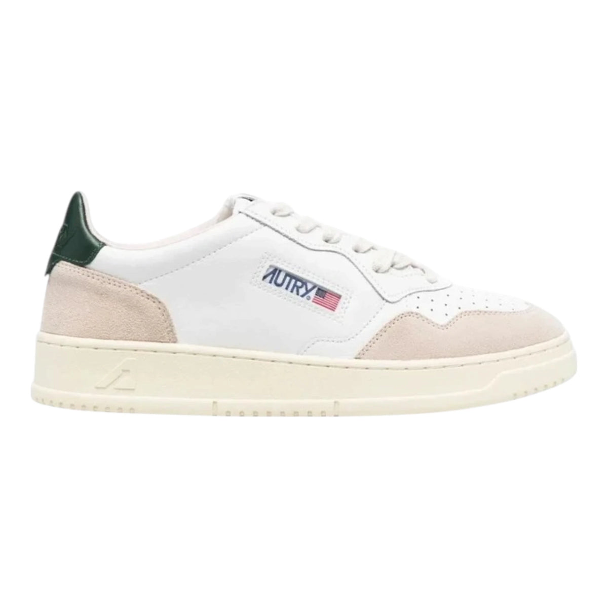 Autry Medalist Low AULM LS56 in pelle e camoscio Spoiler Verde Bosco (Man)