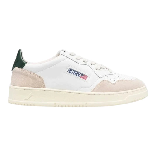 Autry Medalist Low AULM LS56 in pelle e camoscio Spoiler Verde Bosco (Man)