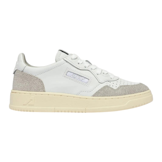 AUTRY SNEAKERS SNEAKERS MEDALIST LOW IN PELLE BIANCA E STARS GRIGIO AULW PK01