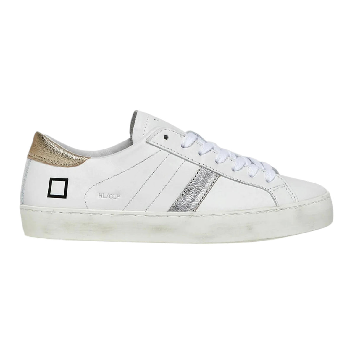 D.A.T.E. HILL LOW CALF WHITE-GOLD