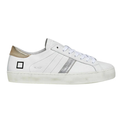 D.A.T.E. HILL LOW CALF WHITE-GOLD
