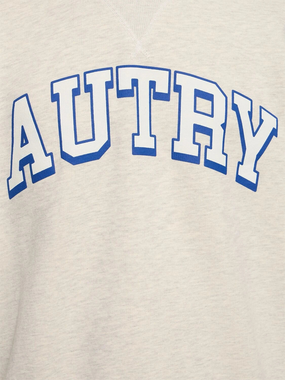 Autry Felpa in Cotone Girocollo Beige/Grigio Melange (Man)