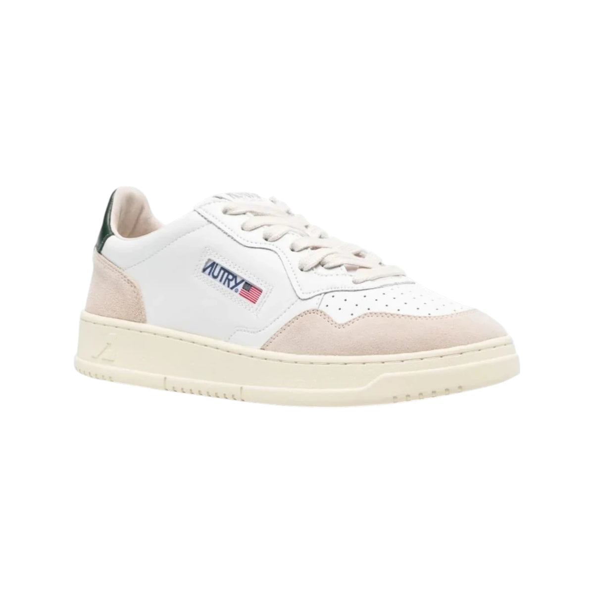 Autry Medalist Low AULM LS56 in pelle e camoscio Spoiler Verde Bosco (Man)