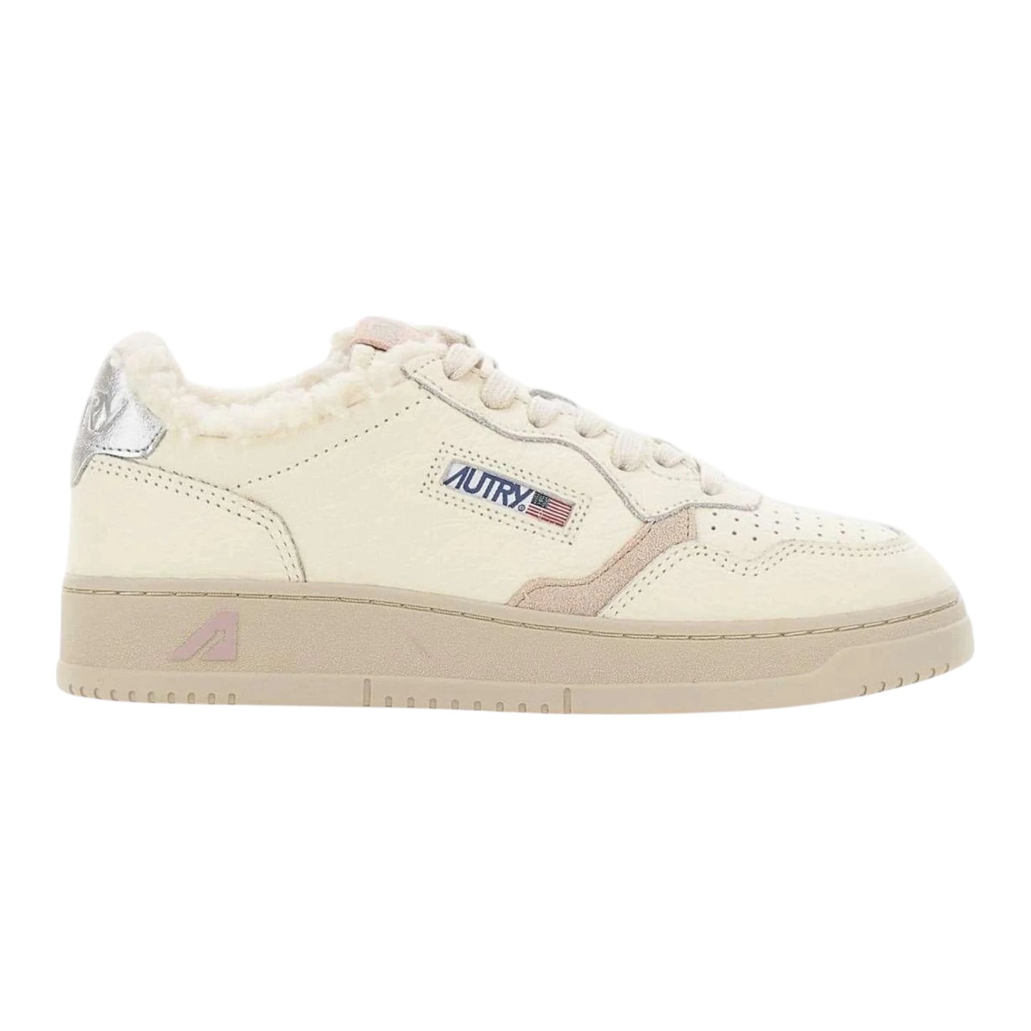 Autry Sneakers Medalist Low in Pelliccia e Pelle Martellata (Woman)
