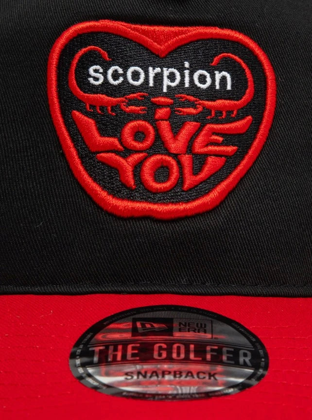 New Era cappellino "SCORPION LOVE YOU" The Golfer SNAPBACK Nero/Rosso