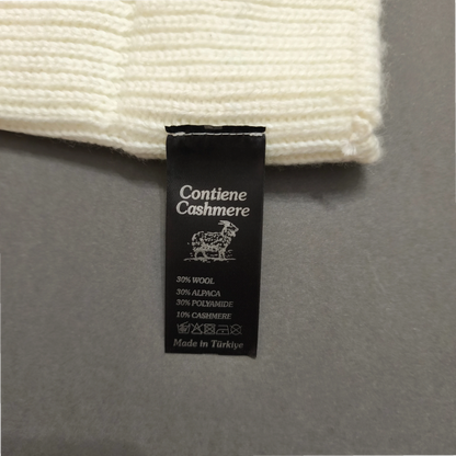 Cappello invernale lana/alpaca/cashmere unisex premium Panna