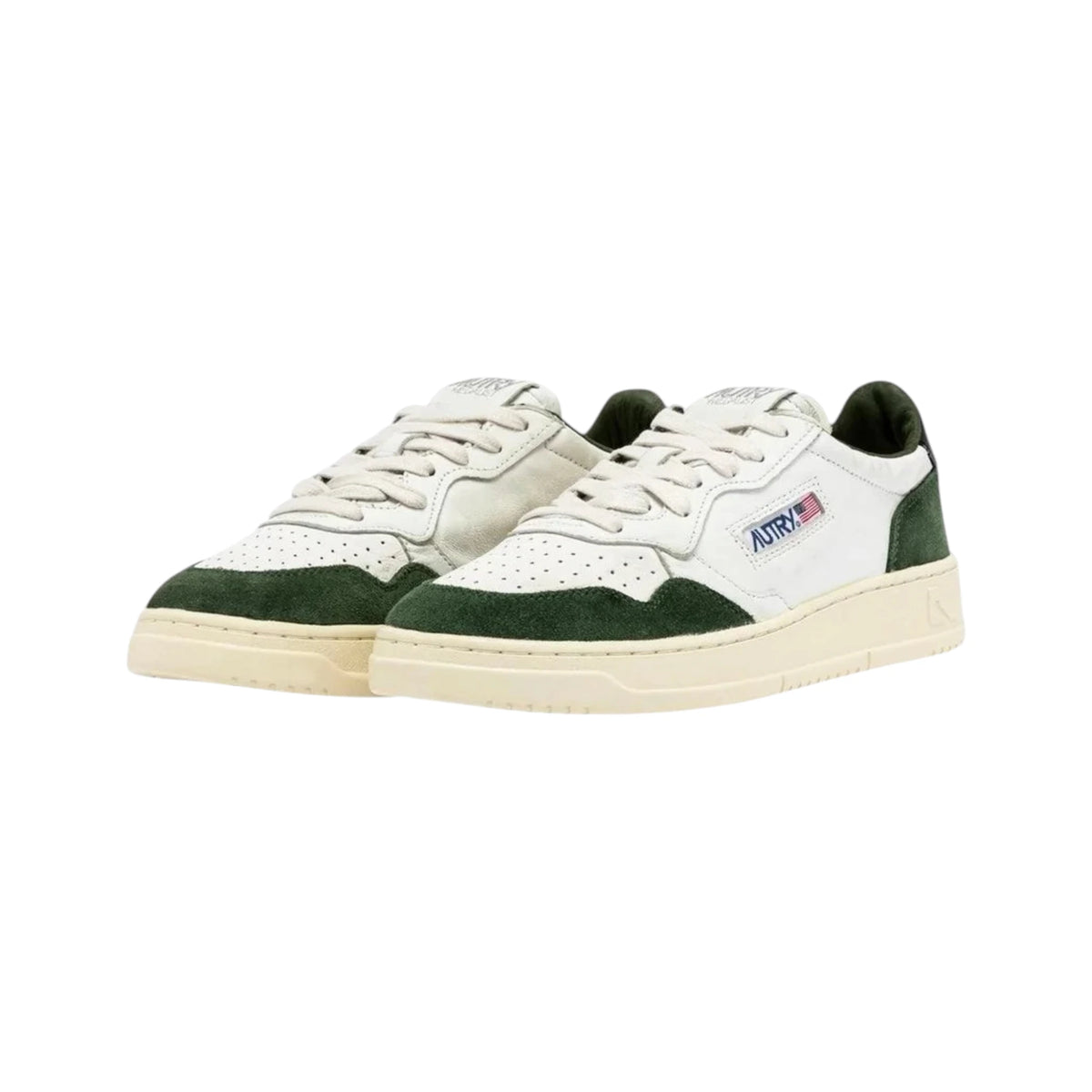 Autry Medalist Low in pelle e camoscio Verde Bosco AULM GS22 spoiler Nero (Man)