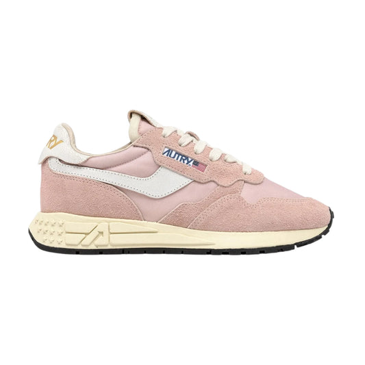 AUTRY Sneakers REELWIND low in nylon e suede white powder pink WWLW NC18