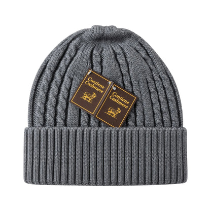 Cappello invernale lana/alpaca/cashmere unisex premium Grigio