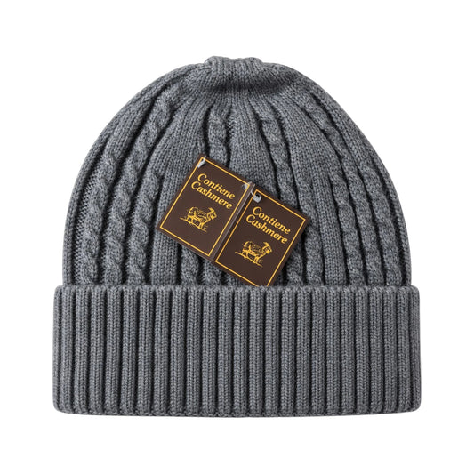 Cappello invernale lana/alpaca/cashmere unisex premium Grigio