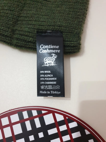 Cappello invernale lana/alpaca/cashmere unisex premium Verde Bosco