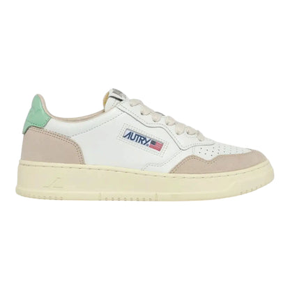 Autry Medalist Low AULW LS67 in pelle e camoscio Spoiler Verde Menta (Woman)